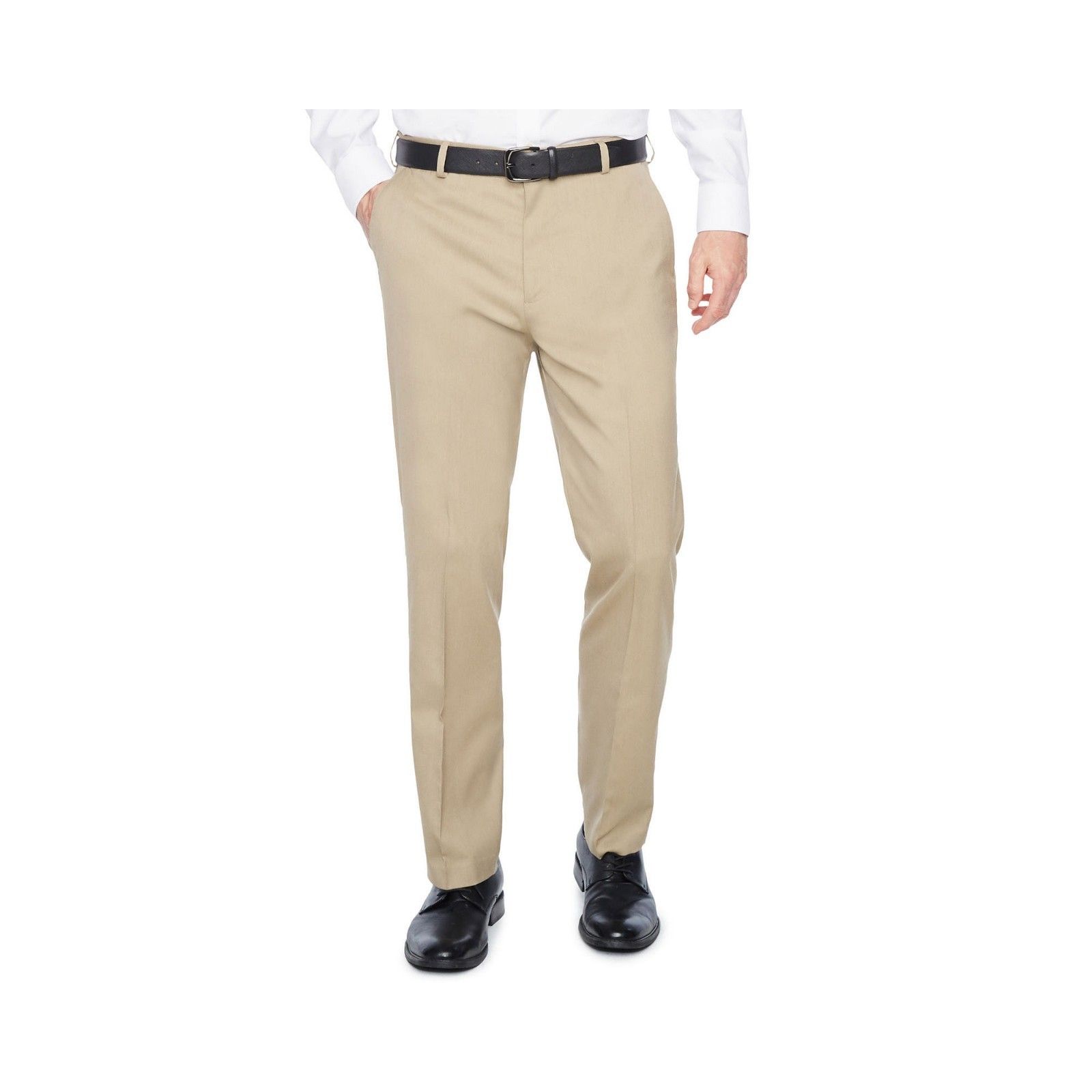 Van Heusen Air Max Flex Waist Dress Pants Mens 34x32 Khaki Brown Stretch New